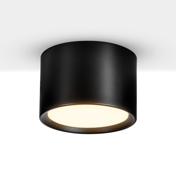 LED Ceiling Spotlight Black Warm White 3000K 12W Ø140MM