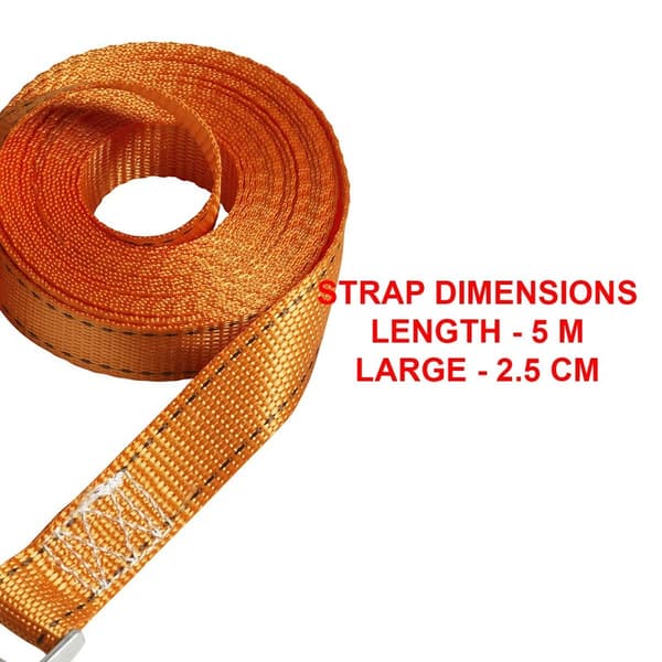 FastLink-rem med spänne, orange, 5m x 25mm rem