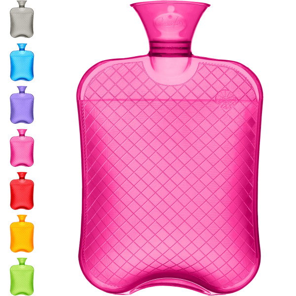 Varmtvannsflaske 1,8L Classic Premium, for smertelindring, rosa