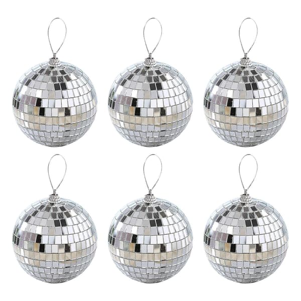 6/12 stk. Mini Diskokugle Festdekorationer Sølv Mini Plastikpynt Små Diskokugler Sølv Sølv Silver 4CM