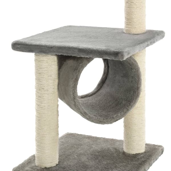 vidaXL Klorestativ til katt med sisalstolper 65 cm grå gray gray