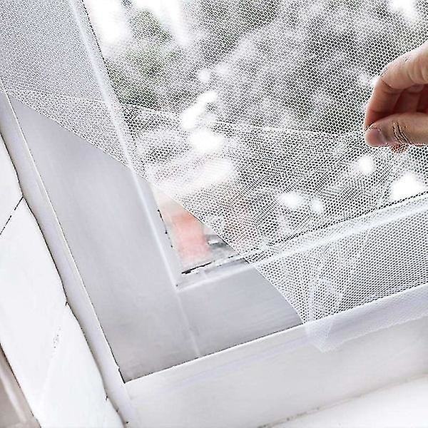 Myggnetting / Insektnetting for vindu - 130x150cm - Klippbar - Mygg Hvit