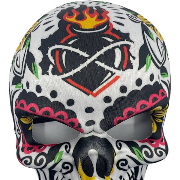 Halloween Día de Muertos Sukkerkranie Kostume Maske Día de Muertos Udklædning (flamme)