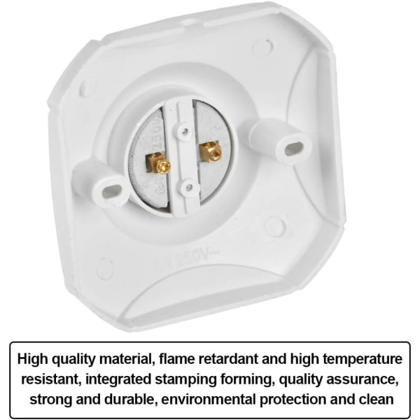 4 stk. E27 pære fatning LED lampeholder (AC 220-250V, hvid)