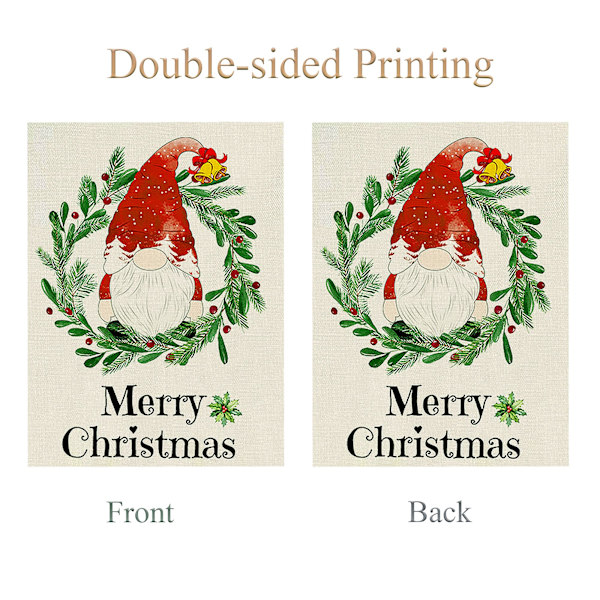 Glædelig Jul Have Flag Gnome 12 x 18 In