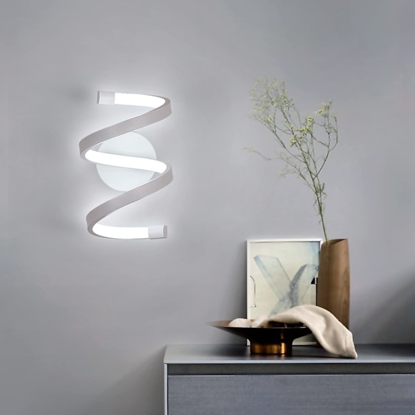 LED væglampe, indendørs væglampe 18W 2000LM, moderne væglampe til soveværelse, gang, kontor, 6500K koldt hvidt lys