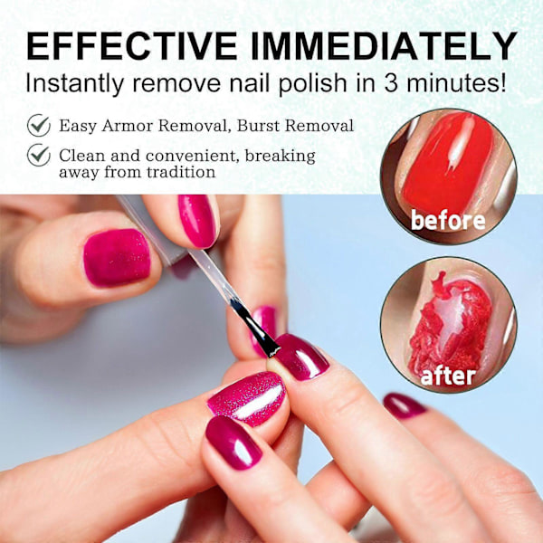 3 st Nagellacksremover Nagellackslim Nagellacksremover För Nagelsalonger