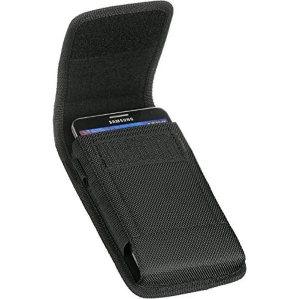 Vertikalt Robust Bältesholsterfodral för iPhone 7 Plus 8 Plus Nylon Bältesväska Utomhusaktivitet Skyddande Omslagsskal Klättring Bärhylsa