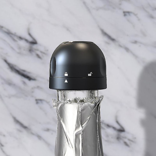 Champagne/vinprop - Vakuumforsegling - Stopper Sort Champagneprop