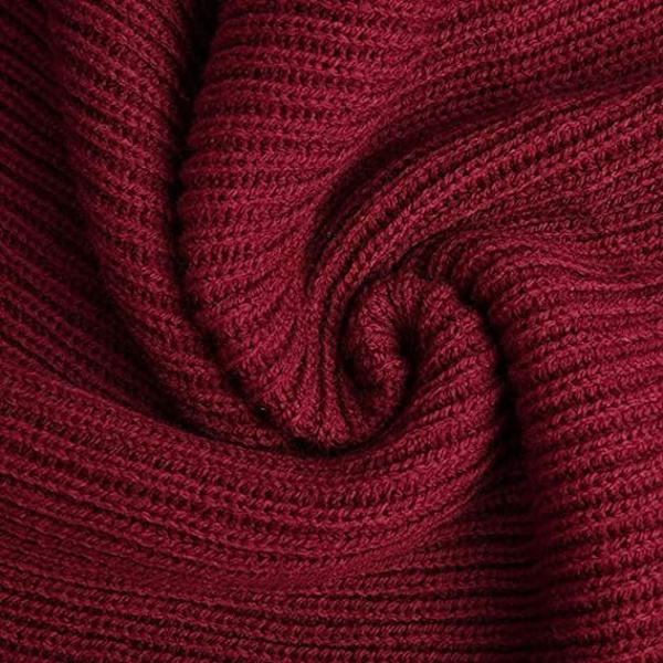 Varm høst- og vinterhals, Unisex Ensfarget Vinterhals Strikket Garn Halsduk Julegave