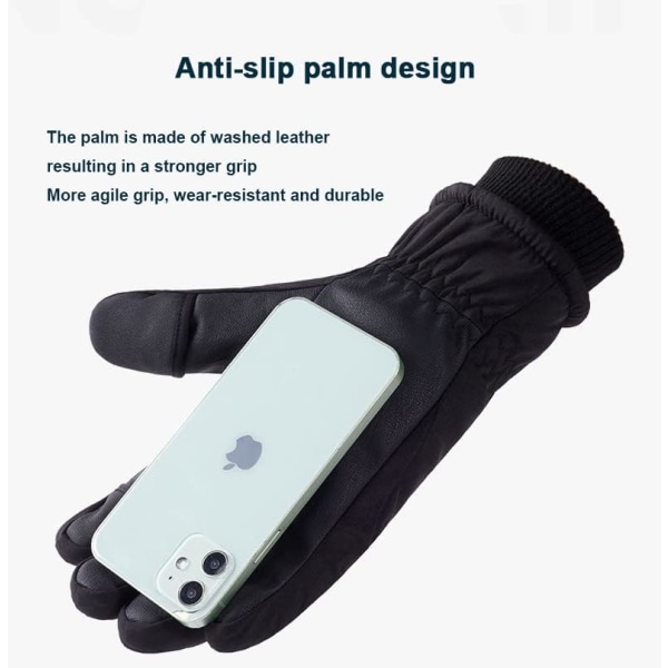 Mænds Vinterhandsker Termisk Vandafvisende Touchscreen (-25°F) Koldt Vejr Varme Skihandsker Mænd Kvinder