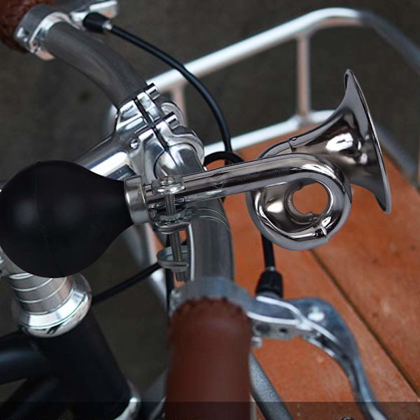 Cykelhorn, metallklämhorn för cykel, cykelklocka, universell, passar för 22,2 mm styre, 2-pack