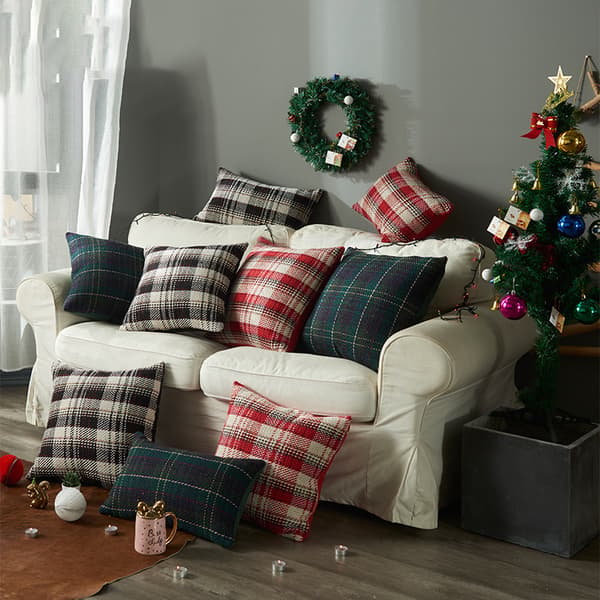 Textil arv Pels Plaid Sort pude størrelse-45*45