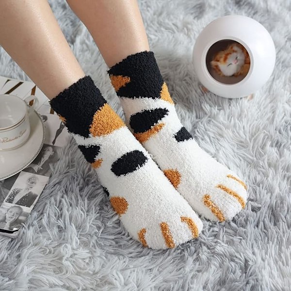 Par damplushsockor, vintersockor, mjuka sockor, halkfria sockor, varma sängsockor, hemmasockor 36-42