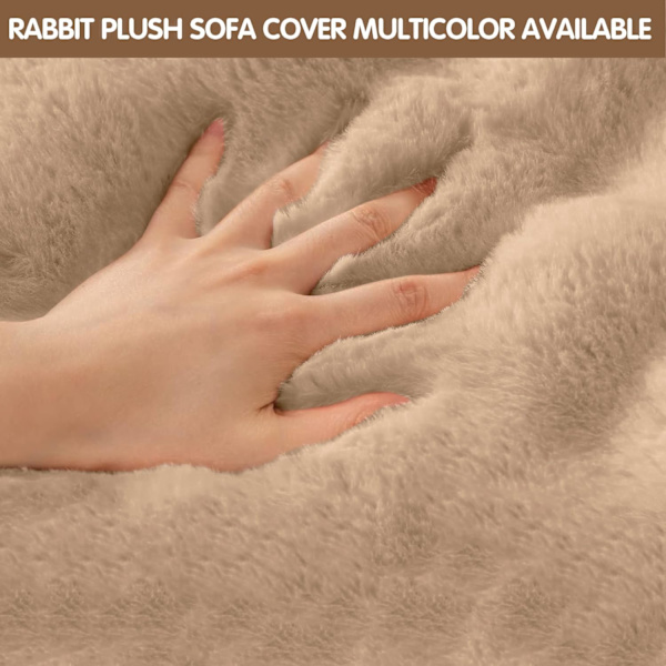 Paksu Kanin Plussi Sohvan Päällinen 1 2 3 Paikkaa, Liukumaton Sohvan Päällinen, Hauska Karvainen Sohvan Päällinen, Lämmin Sametti Sohvan Tyynyn Päällinen (70x90cm)