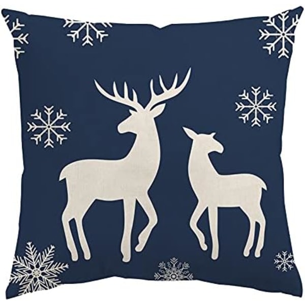 4 kpl jouluaiheisia tyynyliinoja, kirjain Fawn Snowflake 18x18 tuumaa