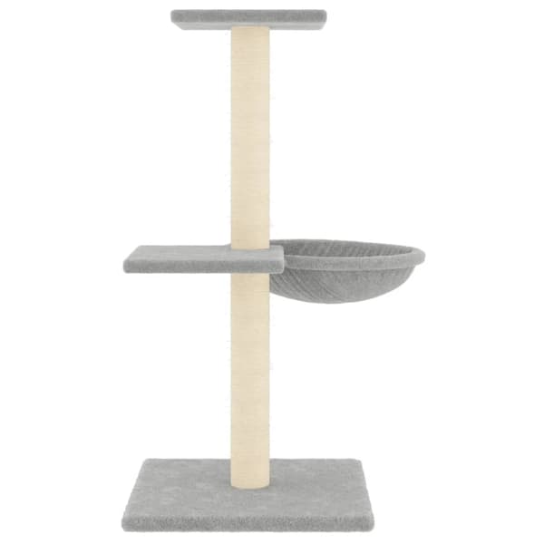 vidaXL Klorestativ med sisalstolper lysegrå 72 cm Gray 3000