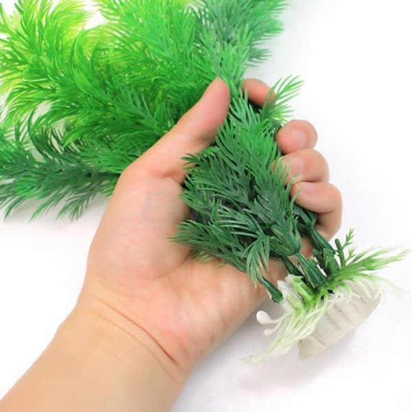 Slitesterk akvarieplastplantedekorasjon Green