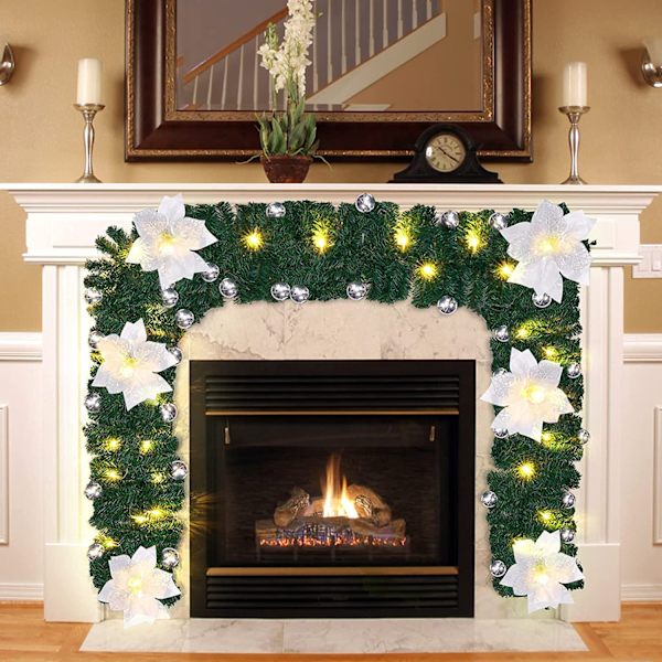 Juleguirlande med LED-lys, 2,7 m (9 fod)