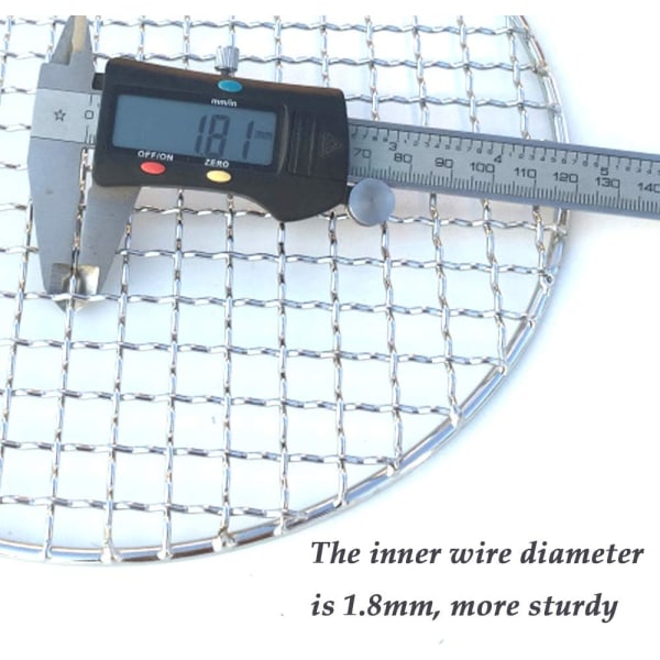 Trådgrill för Airfryer/Ugn/Plåt med 5 cm höga ben Dia 25 cm Rund kylställ i rostfritt stål för matlagning (250 mm/9,8\")