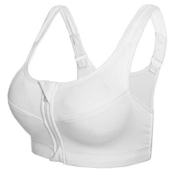 Racerback Damunderkläder Dragkedja Fram BH Grå L Grå L Grå Grey L