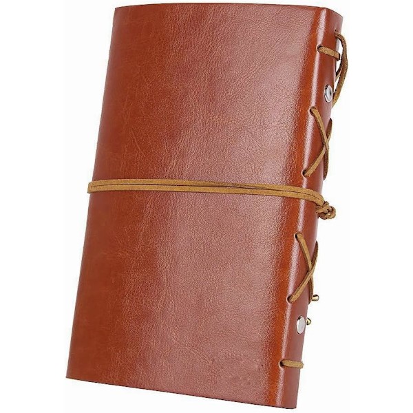 Vintage Retro PU Læderomslag Notesbog Journal Dagbog, Nautisk Spiral Tom Streng Daglig Notesblok Rejse til at Skrive i, Kraftpapir, Retro Vedhæng Brown