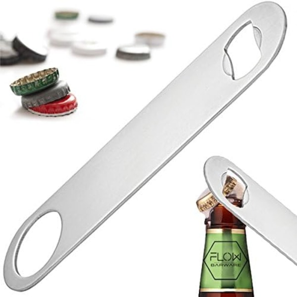 18cm Flasköppnare i Stål | Tunga Kronkorköppnare | Professionell Dubbelversion Barblad Flasköppnare | Silver