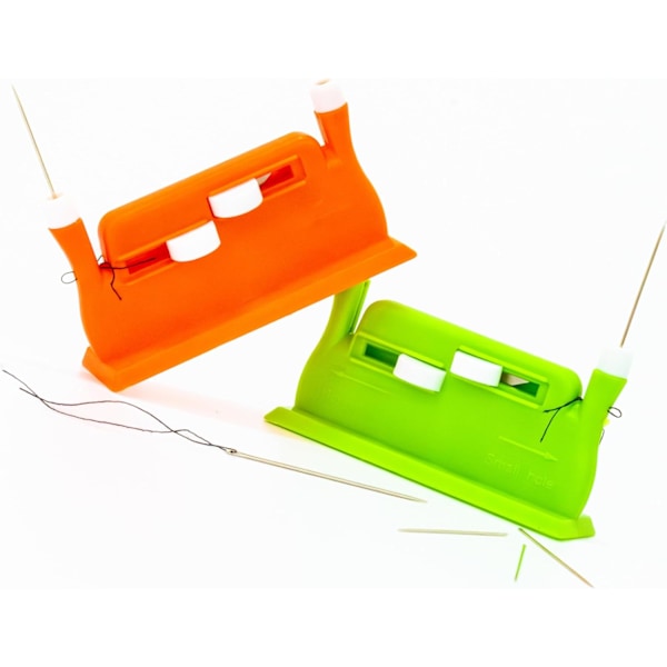 Automatisk nåletråder med dobbelt hul, sytrådningsværktøj, til syning af tøj DIY håndværk (Orange)