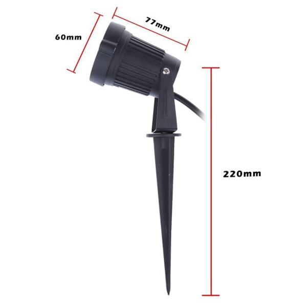 Sæt med 4 Cob LED-spotlights 5W 220V Justerbar（Varm hvid）