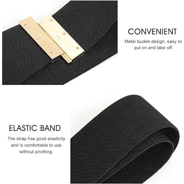 Elastiske belter for kvinner - Bredt elastisk midjebelte for kjoler