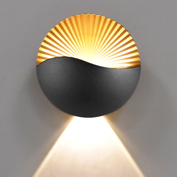 6W Kreativ Modern Vägglampa LED Väggbelysning Upp Ner Aluminium LED Väggbelysning Vattentät Inomhus Utomhus för Sovrum Vardagsrum Badrum Korridor