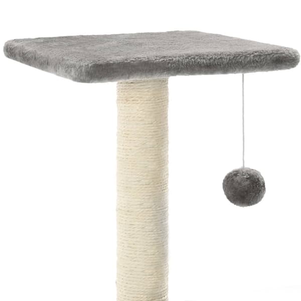 vidaXL Klorestativ til katt med sisalstolper 65 cm grå gray gray