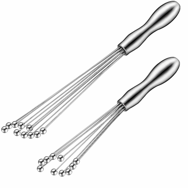 2 stk. Mini-piskeris i rustfrit stål, 10 tommer og 12 tommer