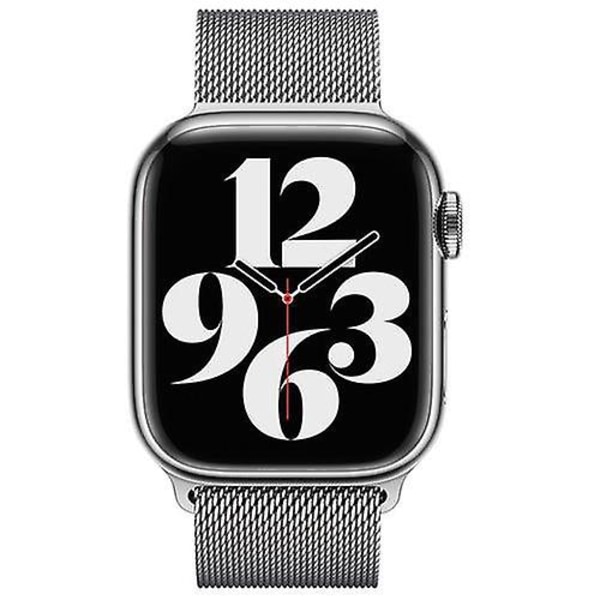 Apple sølv rustfrit stål milanesisk loop til 38 mm 40 mm 41 mm ure
