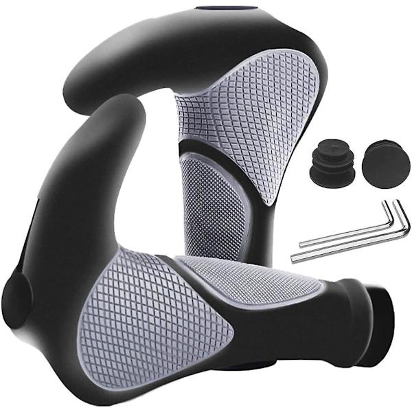 Ergonomiske sykkelstyrehåndtak, gummi TPR sykkelhåndtak MTB styrehåndtak for 22mm sykkelstyre
