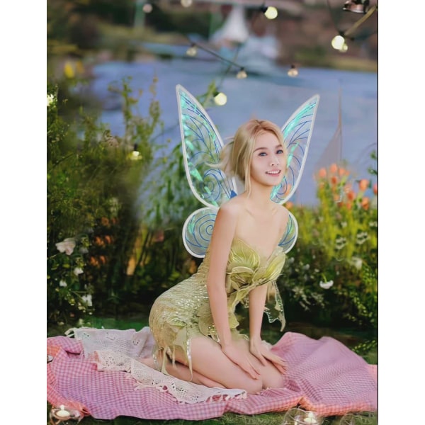 Fairy Wings (60cm*48cm), Fairy Wings för vuxna flickor Fjärilsvingar för vuxna Blue Fairy Wings för Halloween födelsedag Jultemafest (blå)