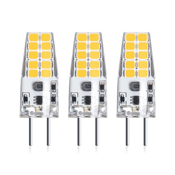 3 kpl 3W 12V G6.35 LED-lamppu Lämmin valkoinen 3000K