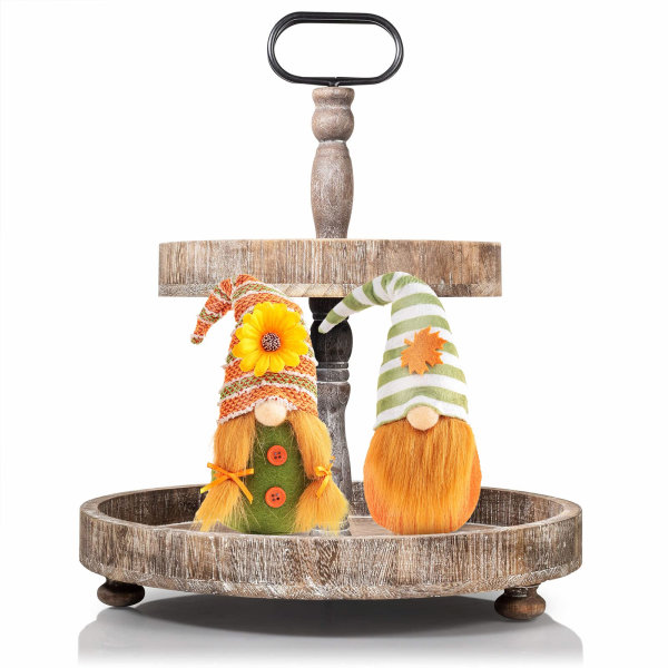 Thanksgiving Day Plys Gnome Decor, Fødselsdag 2 stk, 7,9 tommer