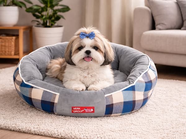 Hundeseng blød fluffy lille medium gray gray
