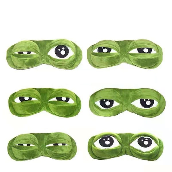 Handtrummor Barn Söt ögonmask Sleep Frog Mask 3D Fluffy För att sova Ögonbindel För flickor Spel Resor Pojkar Tonåringar Tecknad Fluff Ögonbindel