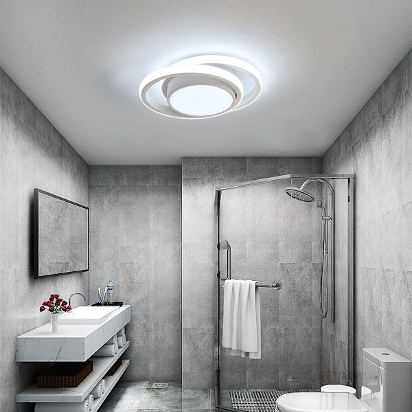 LED, Rundt Taklampe 32W 2500lm, Kald Hvit 6500K, 27cm