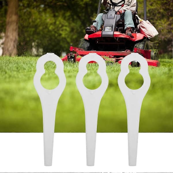 50 stk gresstrimmer plastblader gressklipperdeler for BOSCH ALM 28 30 (hvit)