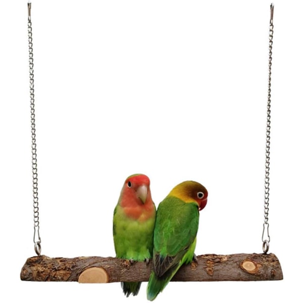Pet Bird Swing, Parrot Cage Toys, Natural Wooden Swing Toys