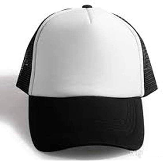 Svart polyester mesh keps sublimering tom mesh keps justerbar
