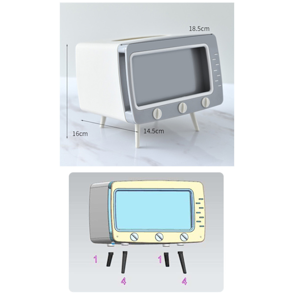 TV-formet vevboksholder