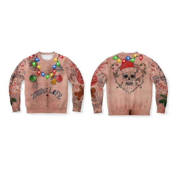 Jul Dame Herre Grim Juletrøje Sweatshirt Pullover Trøje Toppe Tunika