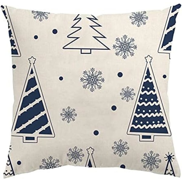 4 kpl jouluaiheisia tyynyliinoja, kirjain Fawn Snowflake 18x18 tuumaa