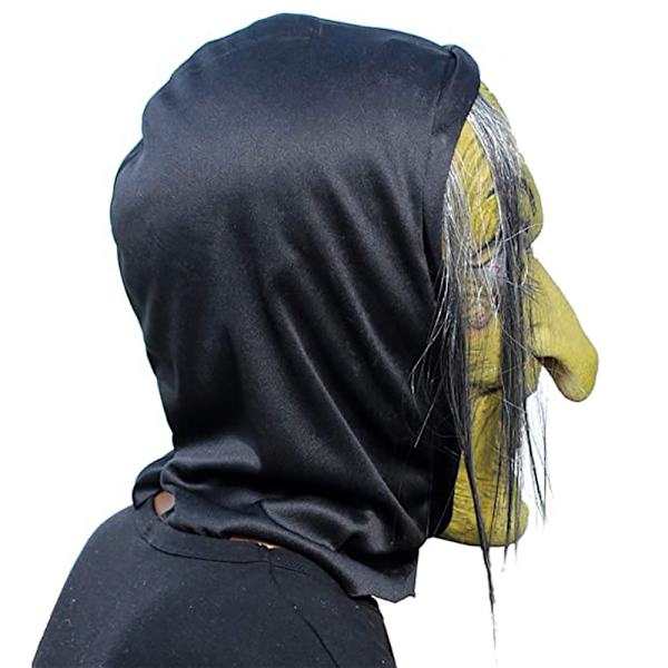 Halloween skräck häxa mask gammal häxa latex huvudskydd trollkarl gammal dam mormor mask