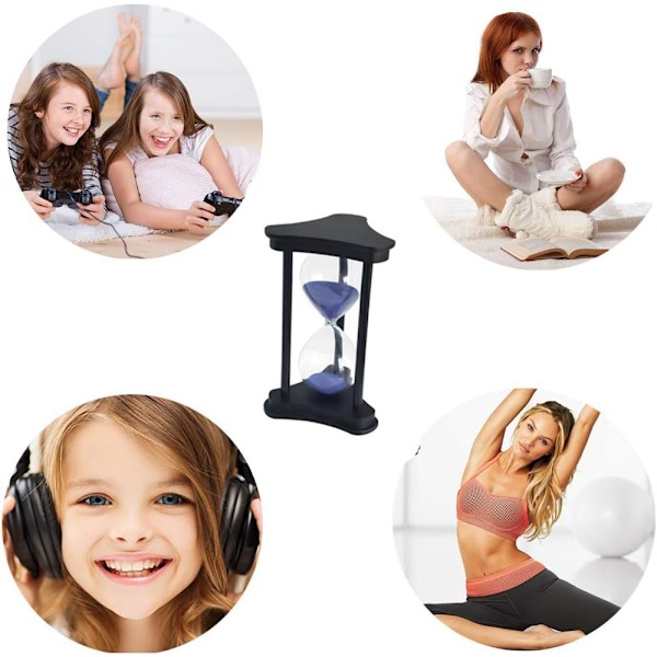 Sandtimer Klocka 30 Minuter Heminredning Träram Sandtimer Lila