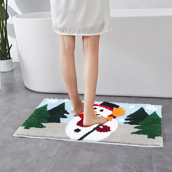 Julebademåtte (julesnemand, 17,7\"x25,6\")